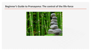 Beginner’s Guide to Pranayama: The control of the life-force
 