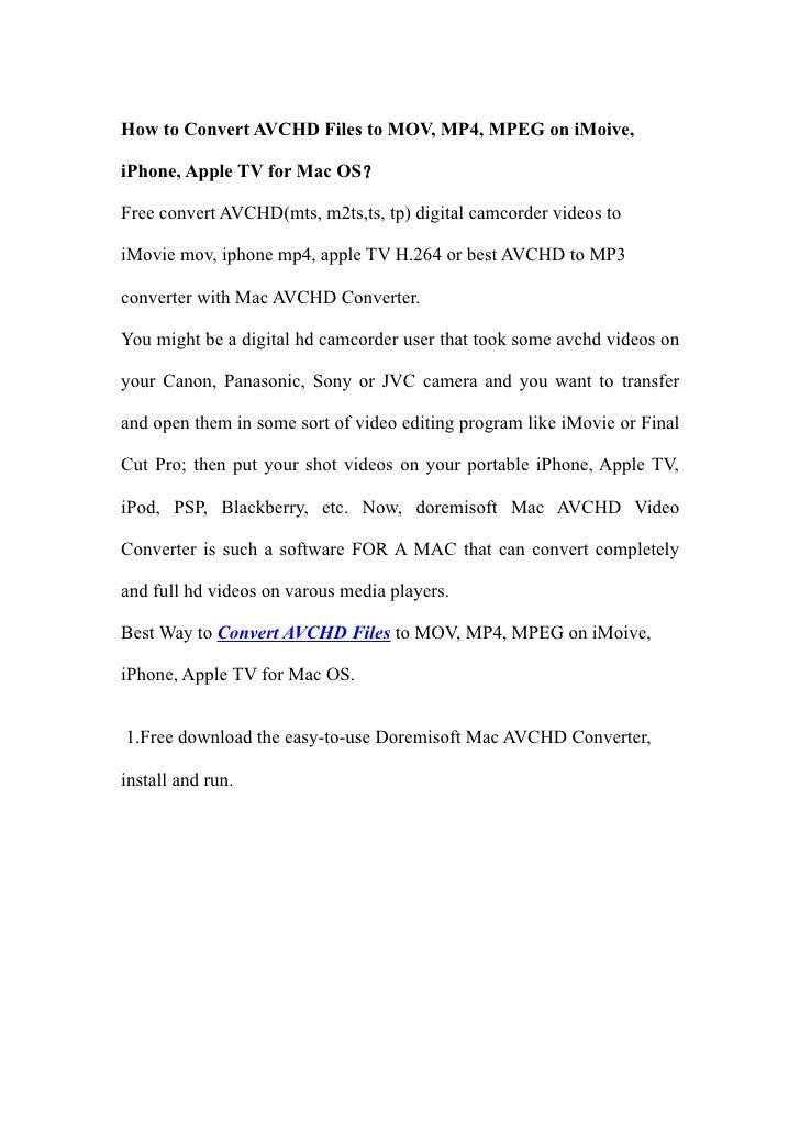 Doremisoft Avchd Converter For Mac Doremisoft Avchd Converter For Mac