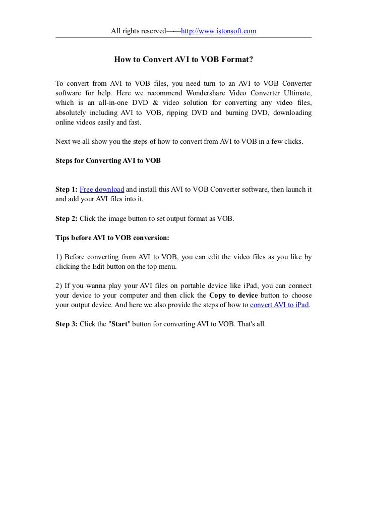 Avi to vob converter full version free download software lasemseattle