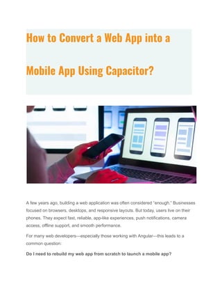 How to Convert a Web App into a Mobile App Using Capacitor (1).pdf