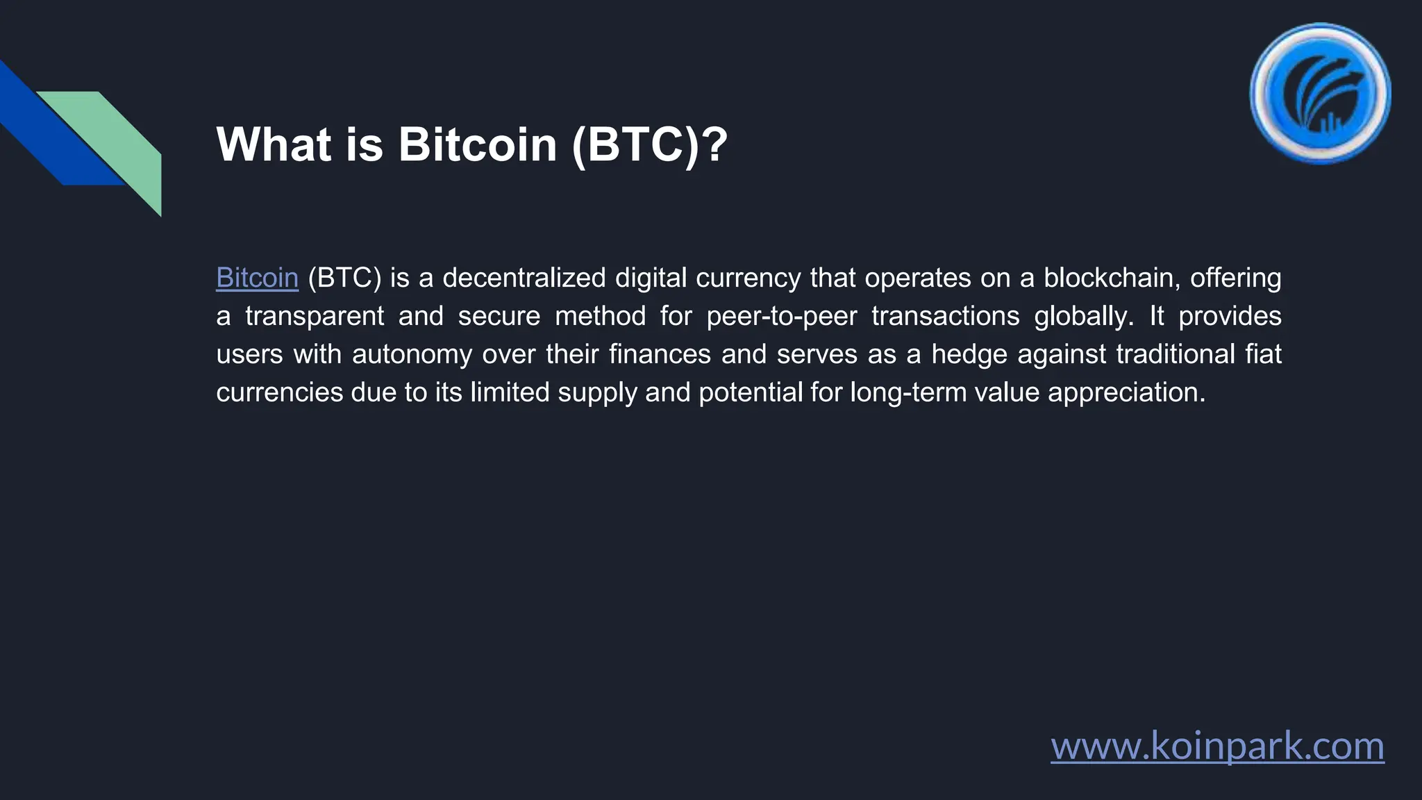 How to Convert Bitcoin (BTC) to Indian Rupee (INR) and How to Withdraw INR  on Koinpark.pptx