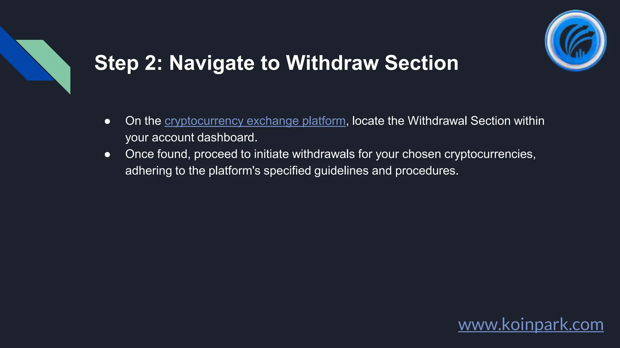 How to Convert Bitcoin (BTC) to Indian Rupee (INR) and How to Withdraw INR  on Koinpark.pptx