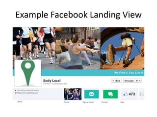 Example Facebook Landing View
 