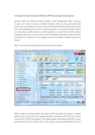 How to convert file system without data loss | PDF | Operating Systems ...