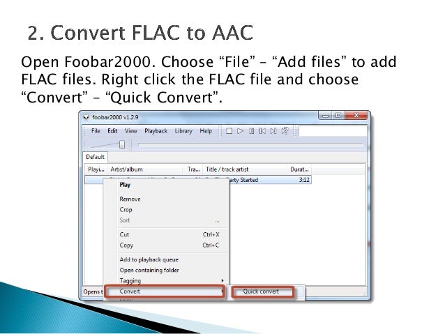 How to convert flac to aac