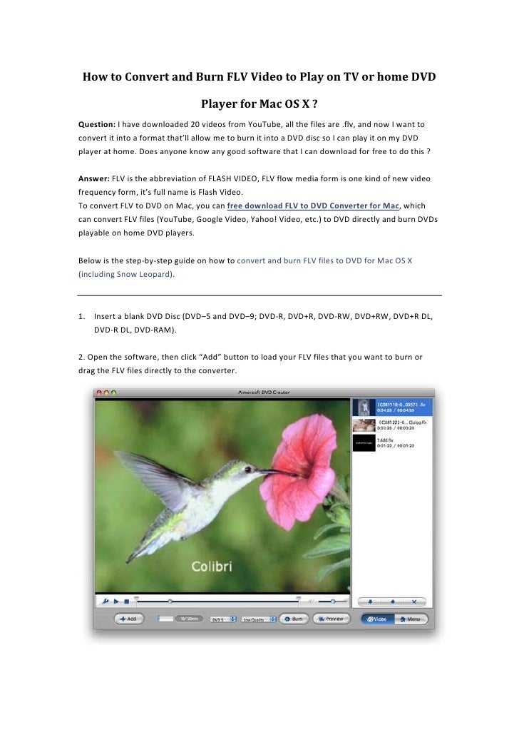 Free flv player mac os x