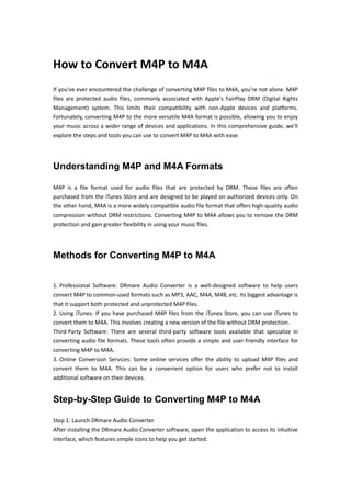 How to Convert M4P to M4A.docx