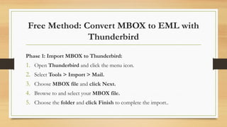 Convert MBOX Files to EML Format In Few Simple Steps | PPTX