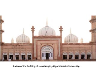 A view of the building of Jama Masjid,Aligarh Muslim University.
 