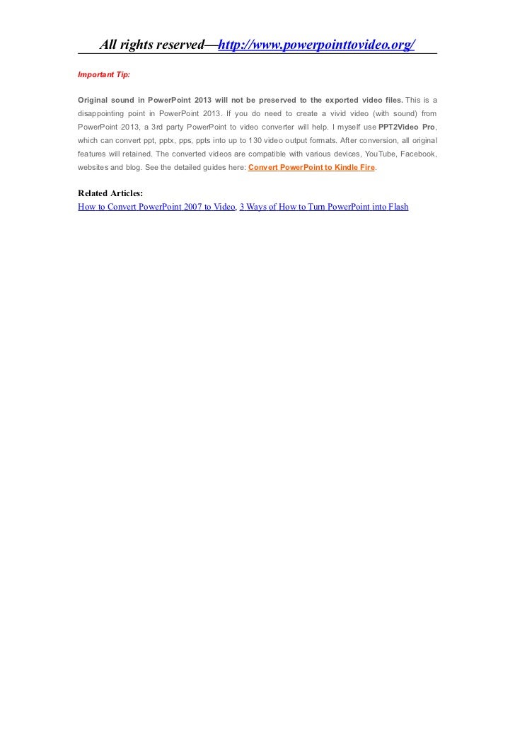 how to turn a powerpoint into a video