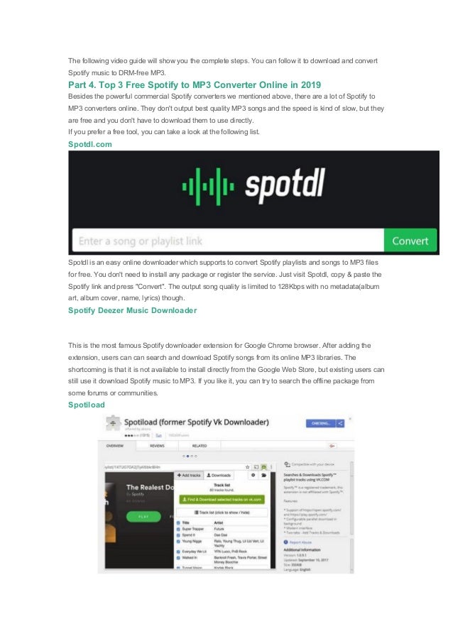spotify link to mp3 online