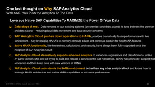 24PUBLIC© 2020 SAP SE or an SAP affiliate company. All rights reserved. ǀ
One last thought on Why SAP Analytics Cloud
With...