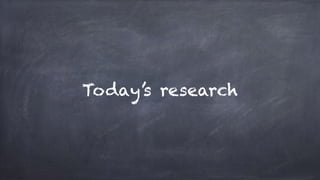 Today’s research
 