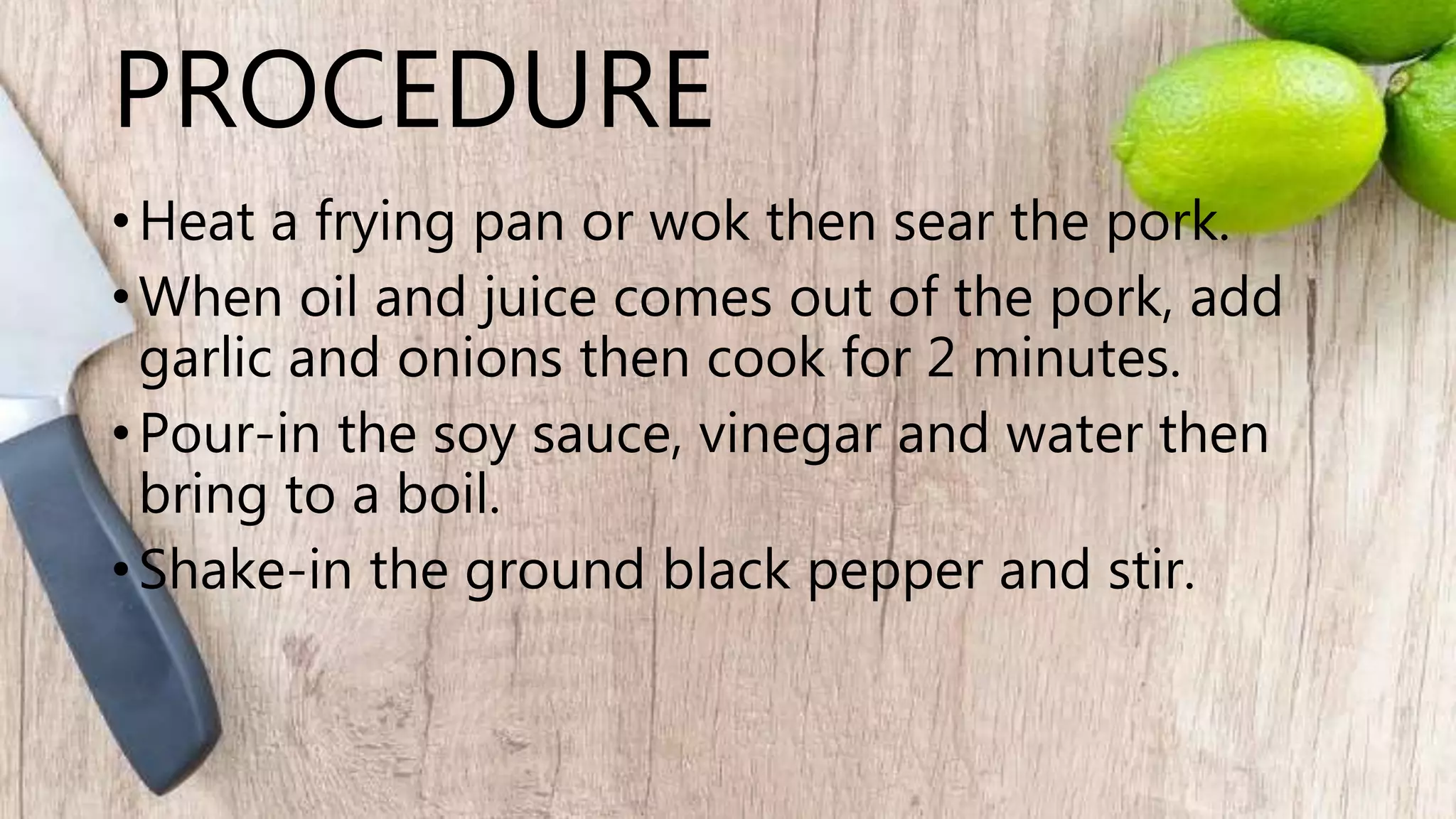 How to cook "Adobong Sitaw" | PPT