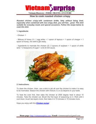 Organic Spicy Roasted Chicken (Average Weight of Whole Chicken 2-2