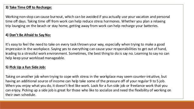 how to cope with stress at work