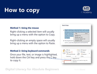 How to copy cut and paste | PDF