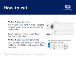 How to copy cut and paste | PDF