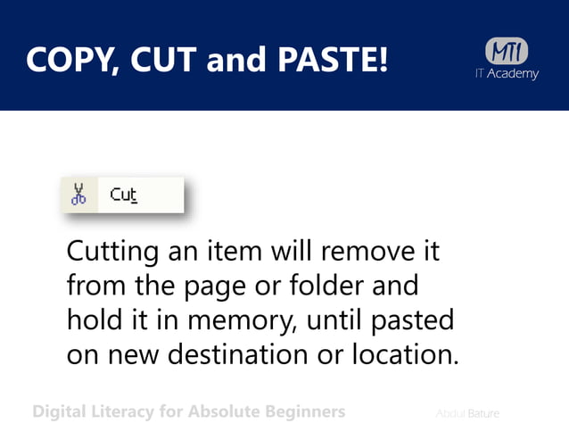 How to copy cut and paste | PDF