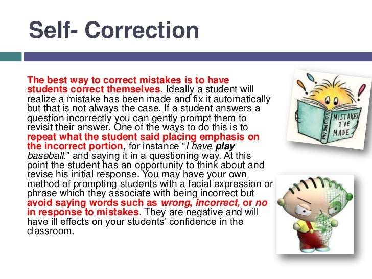 How to correct mistakes is