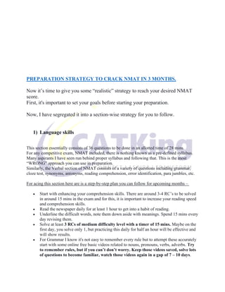How to crack nmat in 3 months | PDF