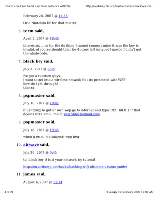 Howto Crack  Or Hack  A Wireless Network With Wired Equivalent Privacy  Wep Slide 4