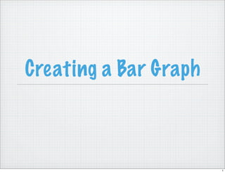 Creating a Bar Graph
1
 