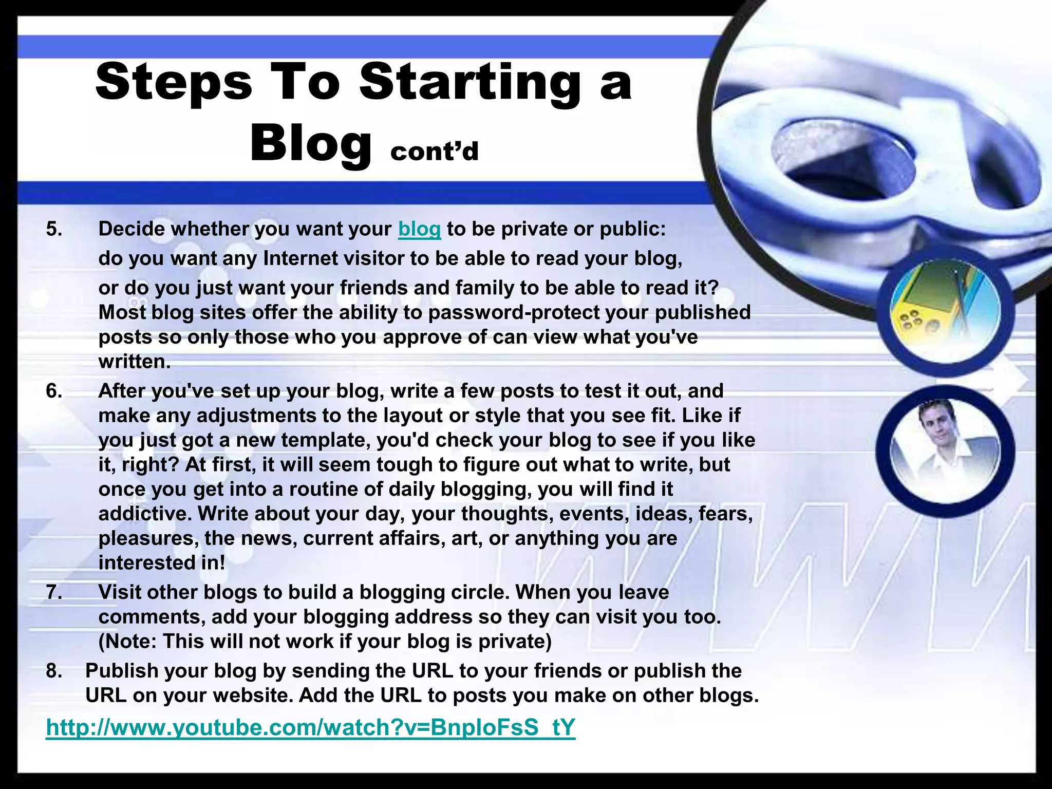 Unlike a static website, you are able to comment back 