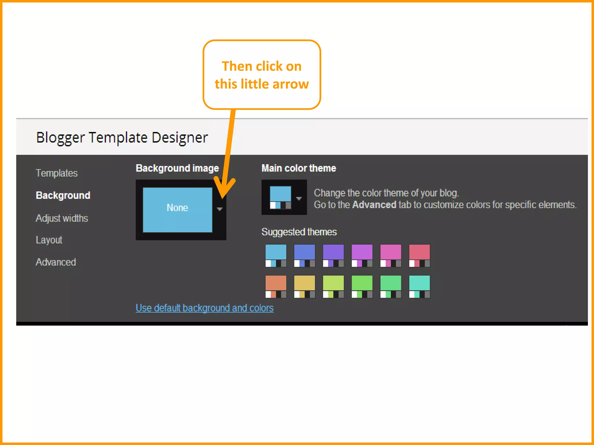 Then click on
this little arrow
 
