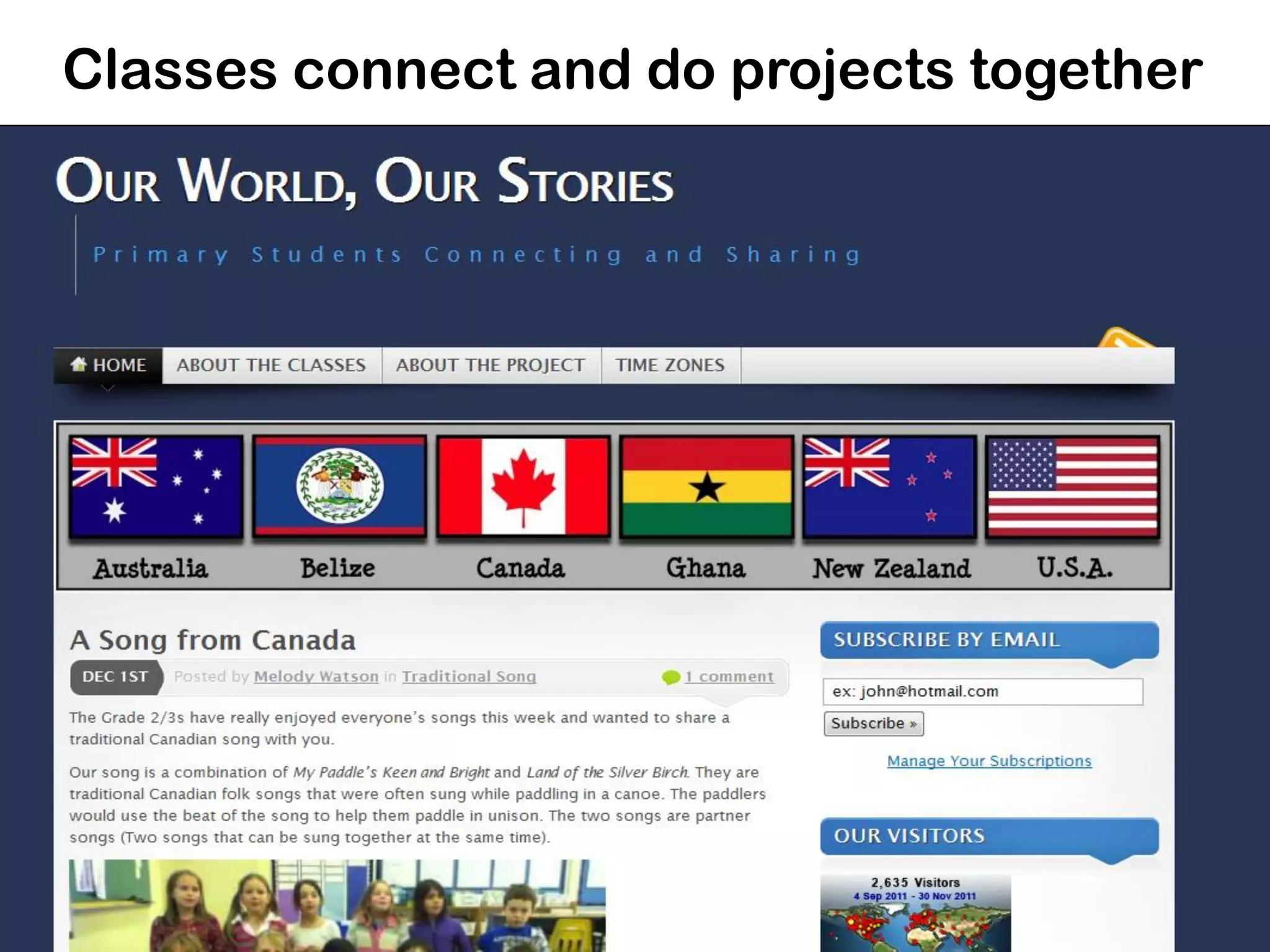 Classes connect and do projects together
 