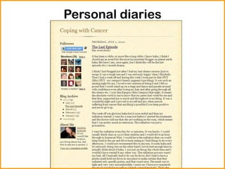 Personal diaries
 