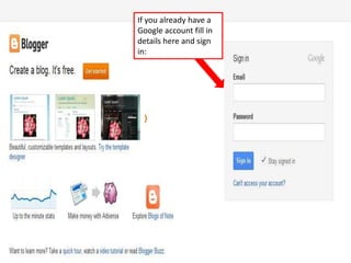 If you already have a
Google account fill in
details here and sign
in:

 