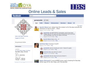 Online Leads & Sales




      www.digitalvidya.com
 