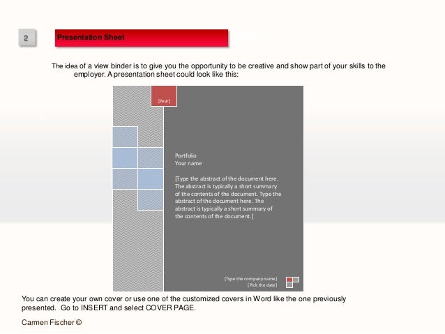 how to create a career portfolio