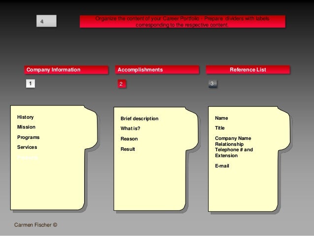 how to create a career portfolio