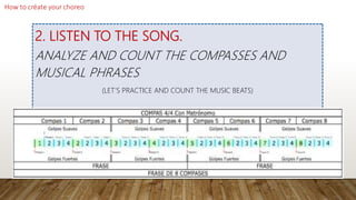 2. LISTEN TO THE SONG.
ANALYZE AND COUNT THE COMPASSES AND
MUSICAL PHRASES
(LET’S PRACTICE AND COUNT THE MUSIC BEATS)
 