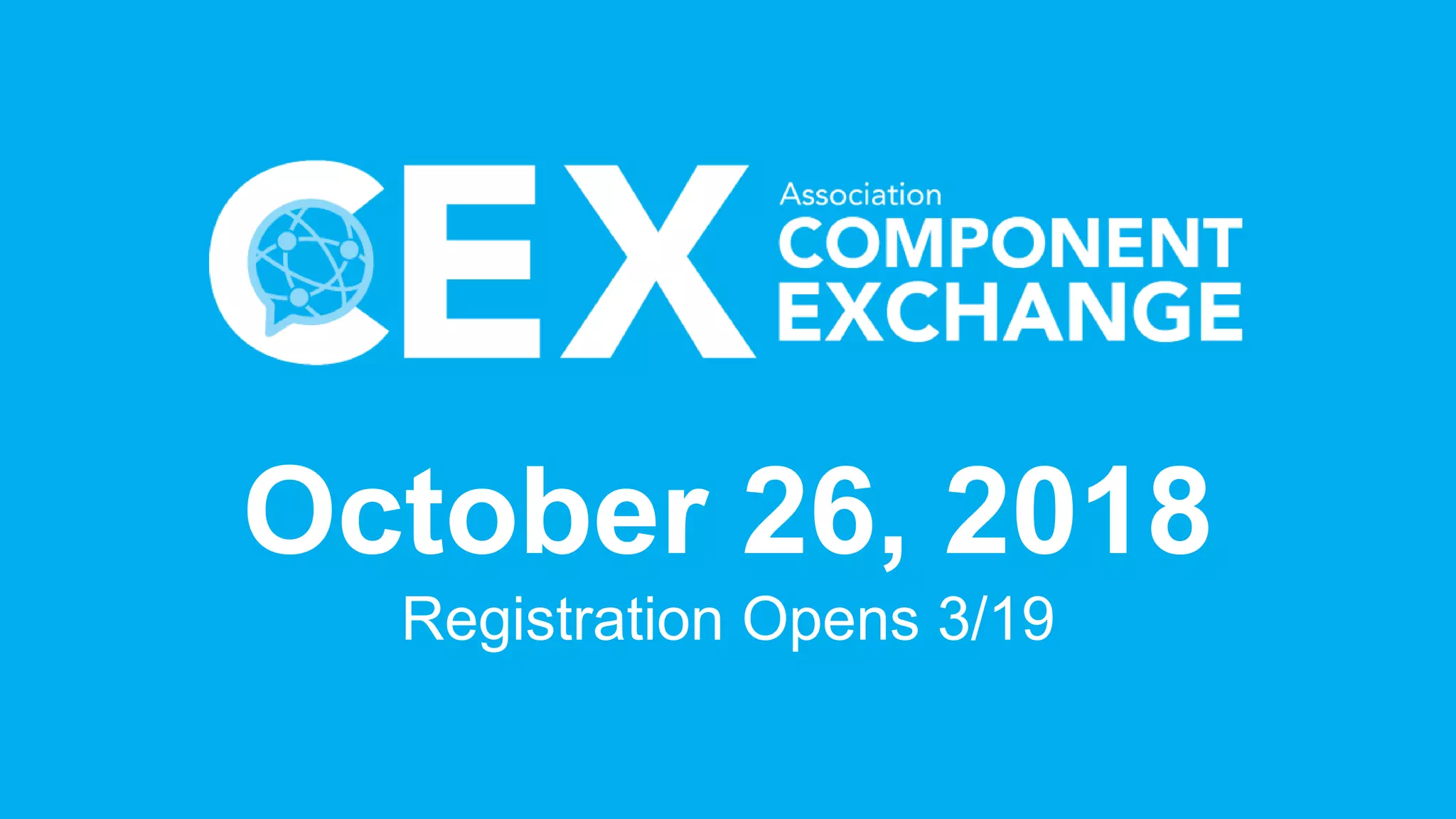 October 26, 2018
Registration Opens 3/19
 