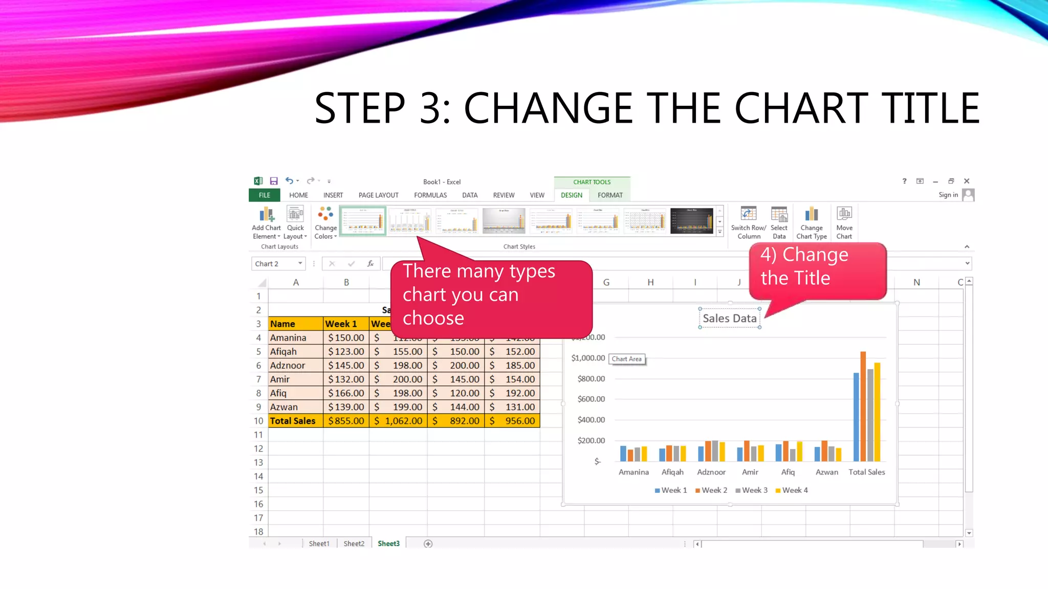 How to create a column chart | PPT
