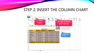 How to create a column chart | PPT
