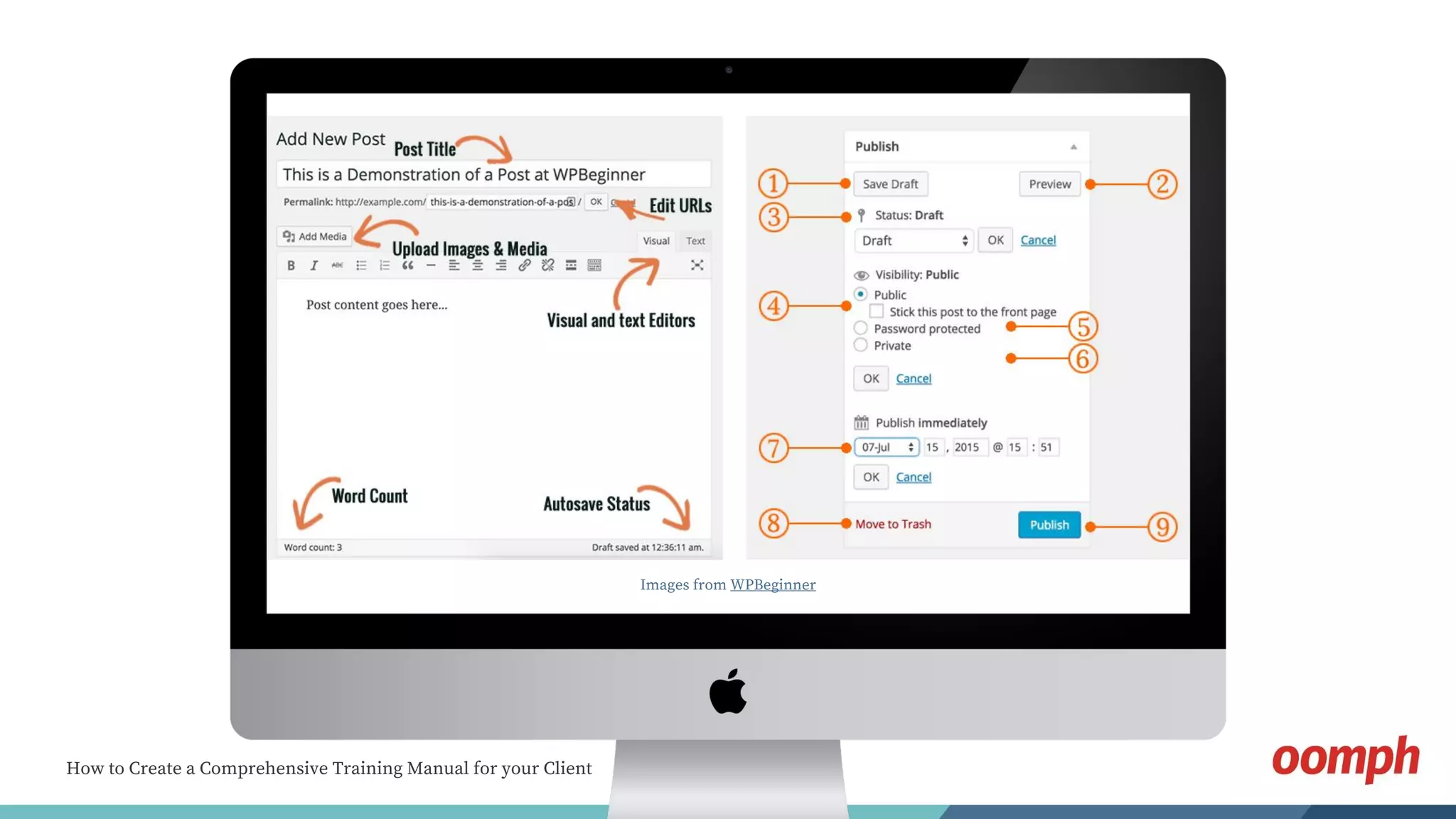 How to Create a Comprehensive Training Manual for your Client
Images from WPBeginner
 