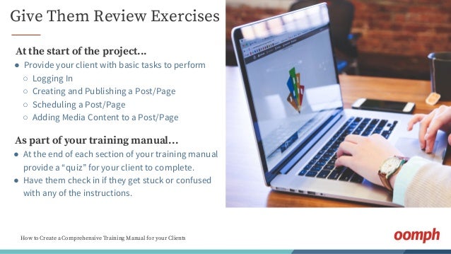 how to create a comprehensive training manual for your clients