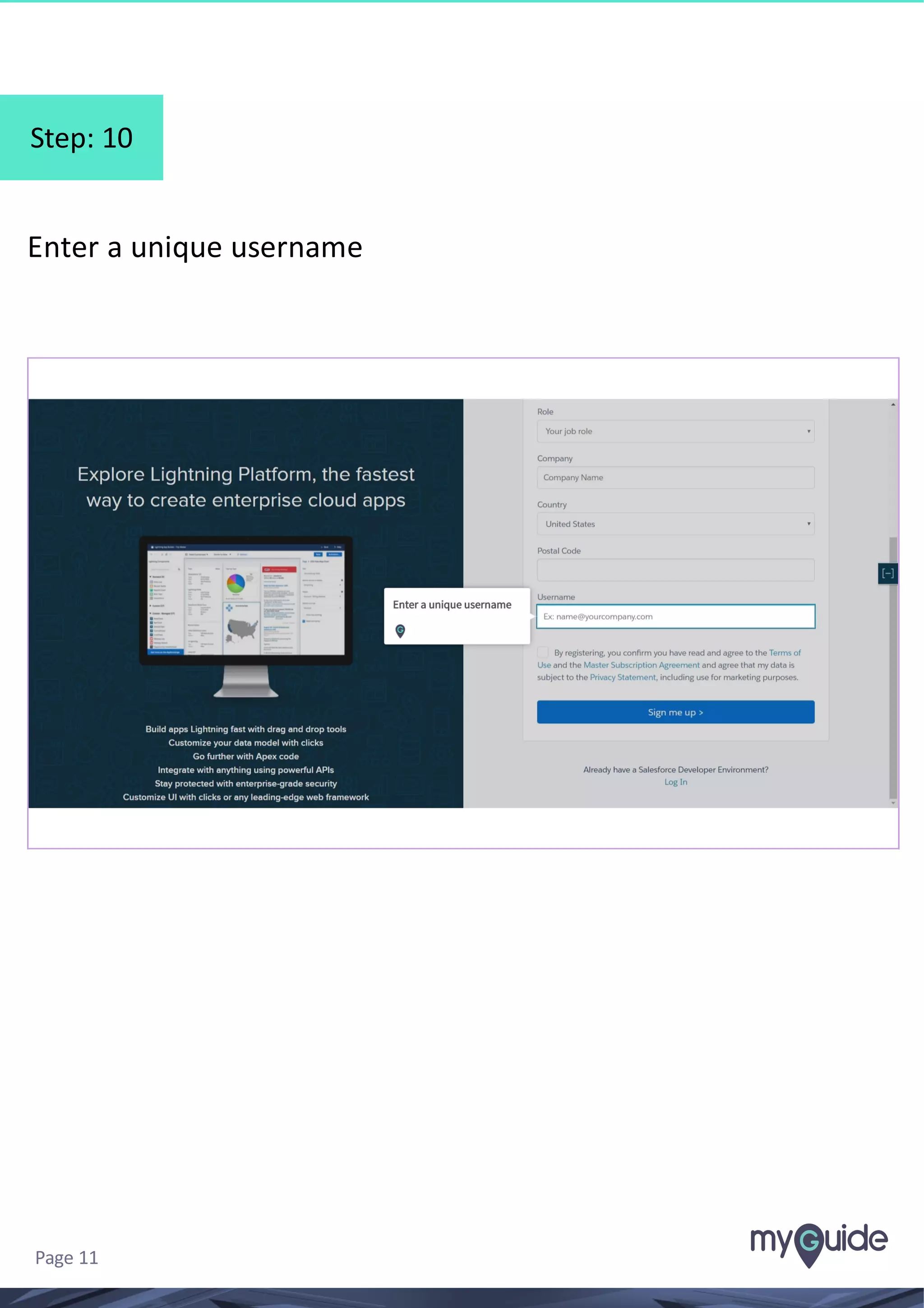 Step: 10 Enter a unique username Page 11
