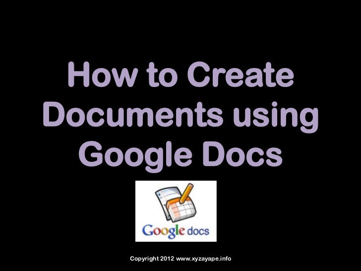 How To Create A Doc In Google Docs