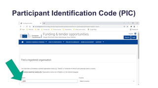 Participant Identification Code (PIC)
 