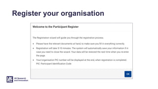 Register your organisation
 