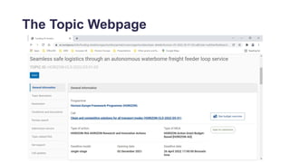 The Topic Webpage
 