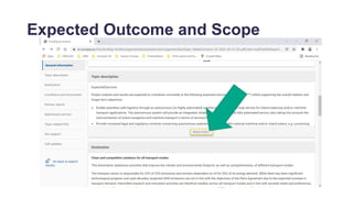 Expected Outcome and Scope
 