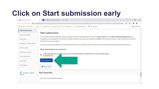 Click on Start submission early
 