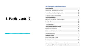 2. Participants (6)
 