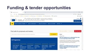 Funding & tender opportunities
 